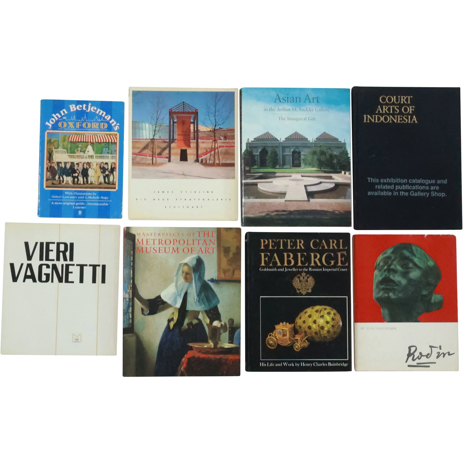 8 Assorted Reference Books: Asian Art, Faberge, Metropolitan Museum of Art, Rodin, Vieri Vagnetti (1 of 15)