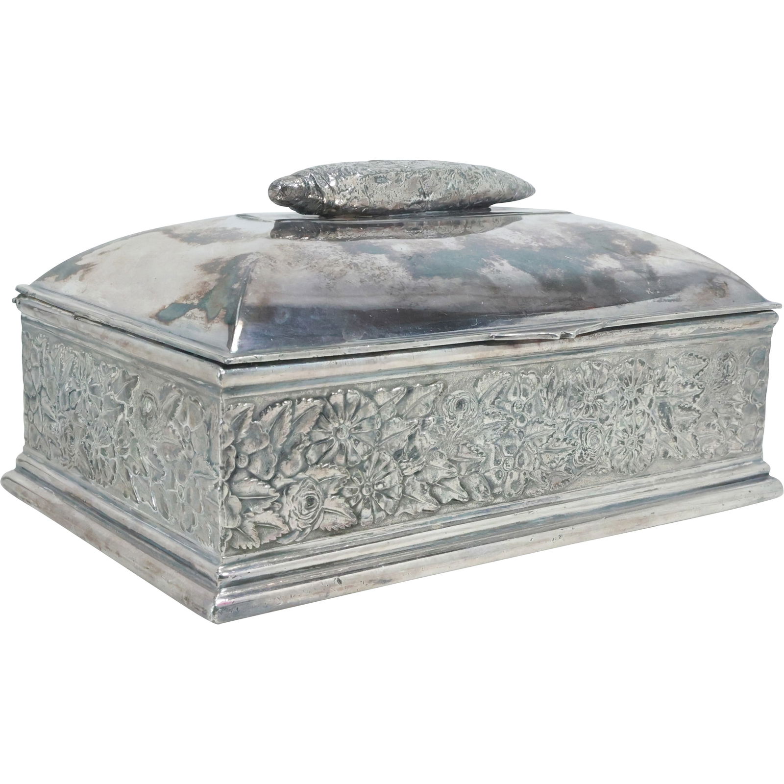 Antique Toronto Silver Plate Company Fancy Design Cigar Box Humidor (1 of 15)