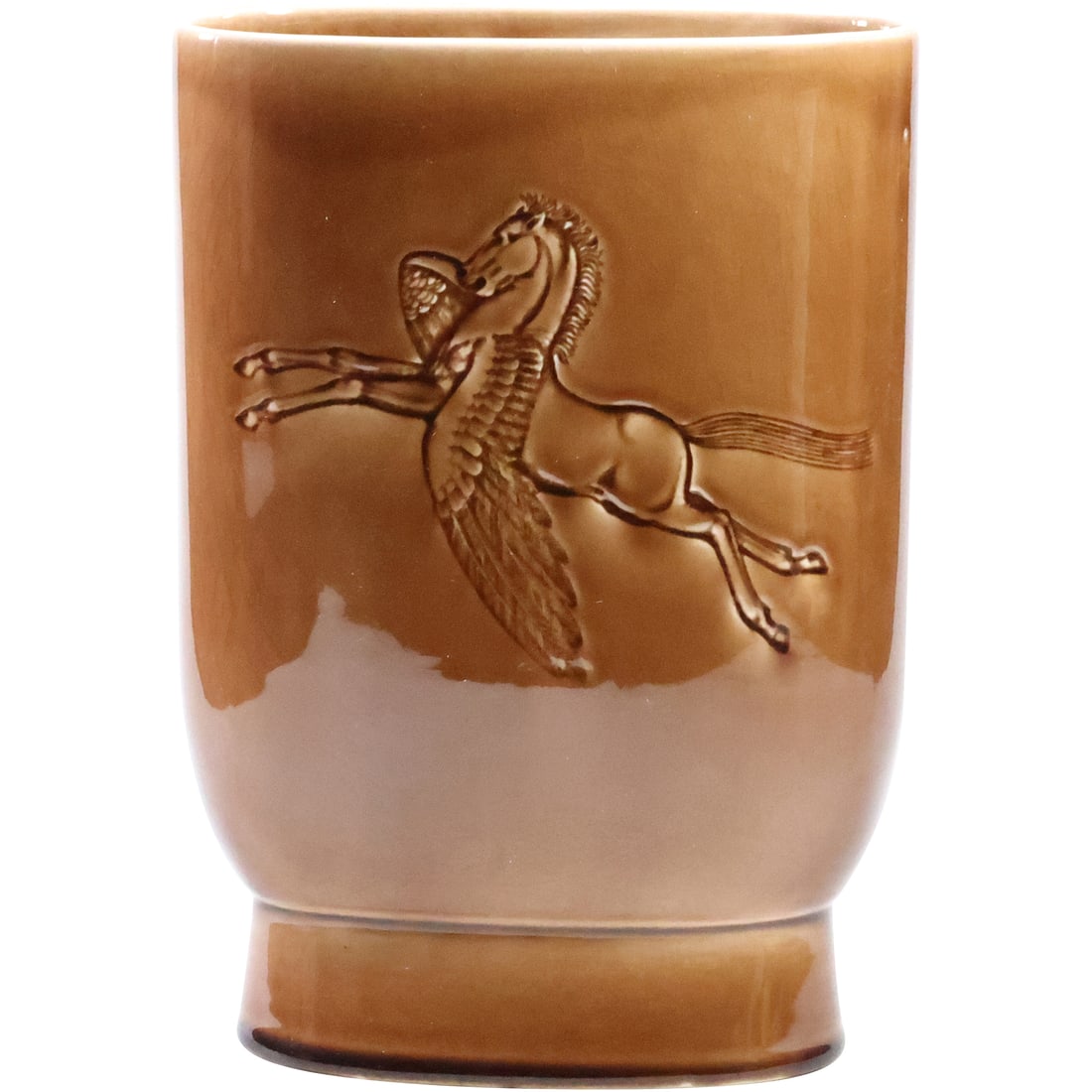 Ford Ceramic Arts Pegasus Brown Glaze Cylindrical Vase 9 inches height (1 of 20)