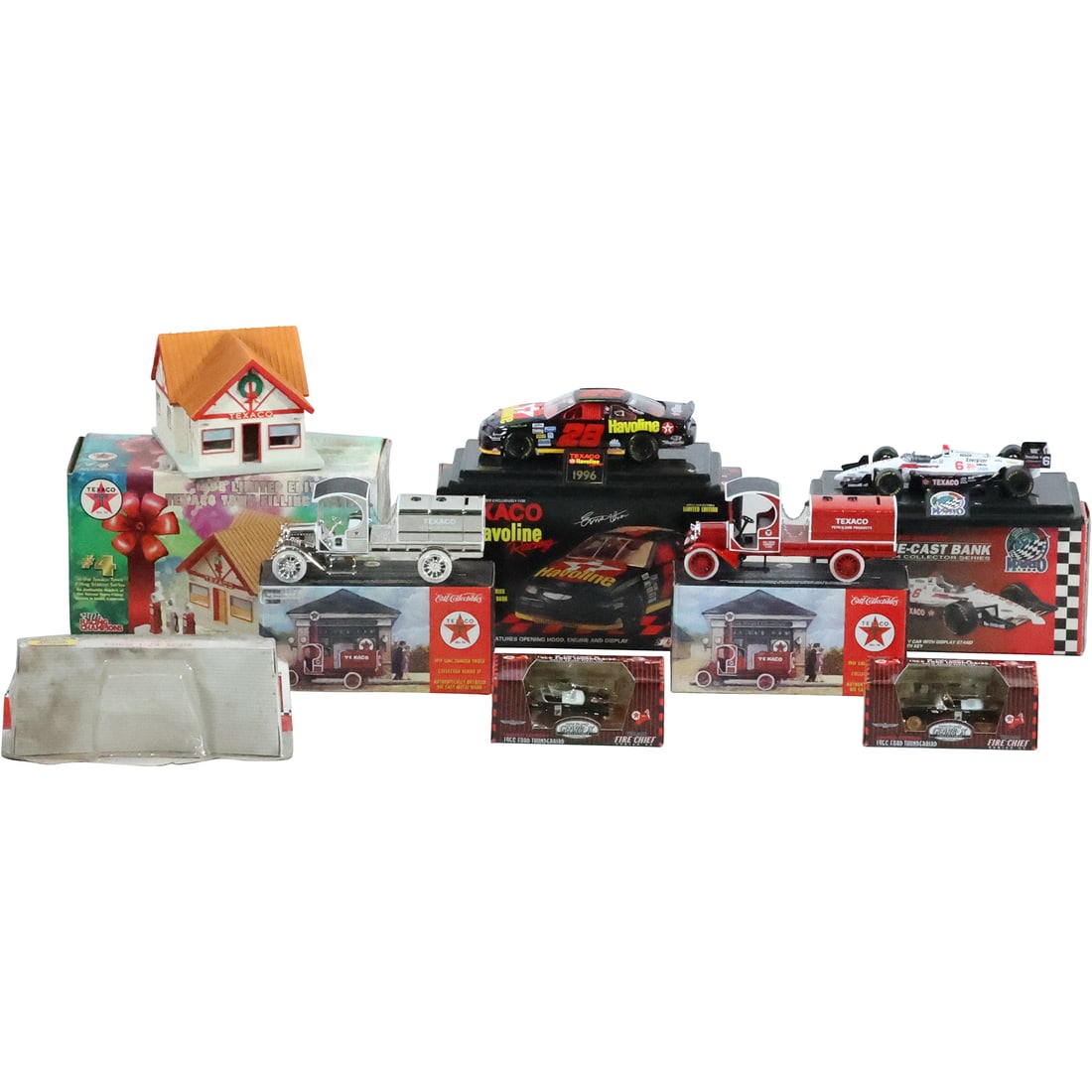 Estate Grouping of Assorted Die Cast Nascar Cars, Tin Texaco Truck Coin Banks, in boxes (1 of 20)