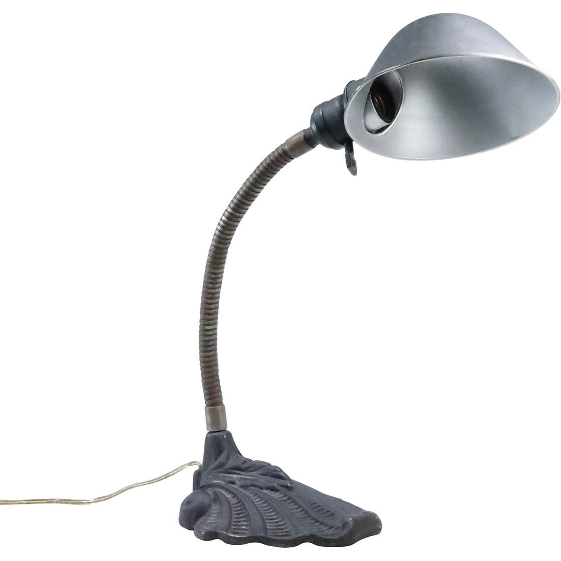 Circa 1930s Vintage Cast Iron Base Gooseneck Desk Lamp (1 of 20)