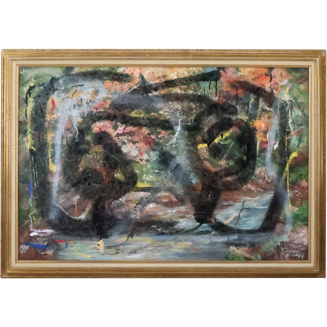 John Sparacio & Bradke, American Artists, 20th C. Abstract Oil on Canvas Painting, Signed (1 of 20)