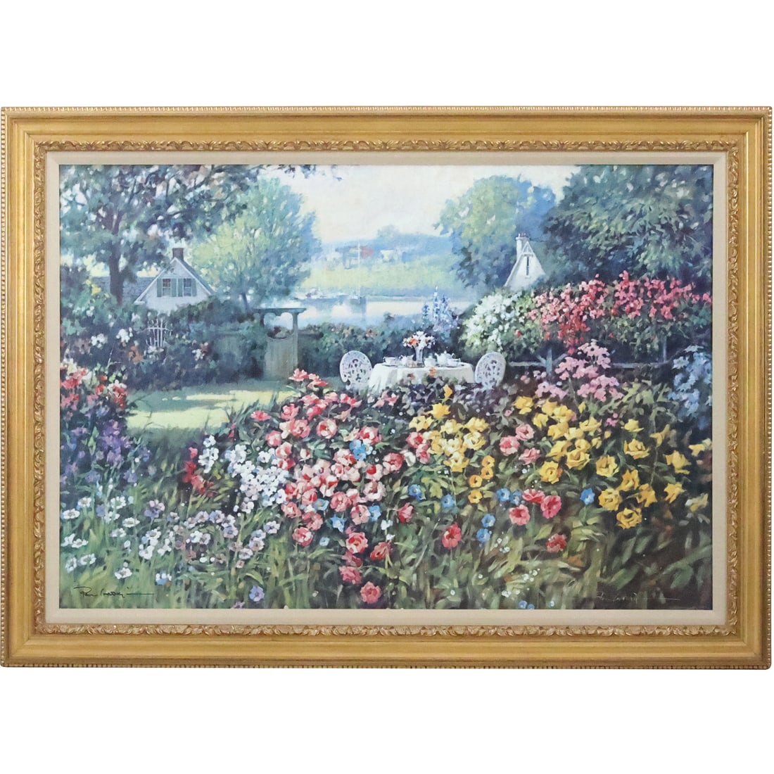 Paul Landry, Giclee on Canvas "Afternoon Tea" Framed with Certificate of Authenticity (1 of 20)