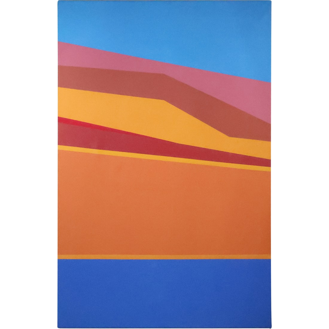 Victor Cassanelli 1920-1990 New York, 1960s Large Oil on Canvas Painting Abstract Lines (1 of 20)