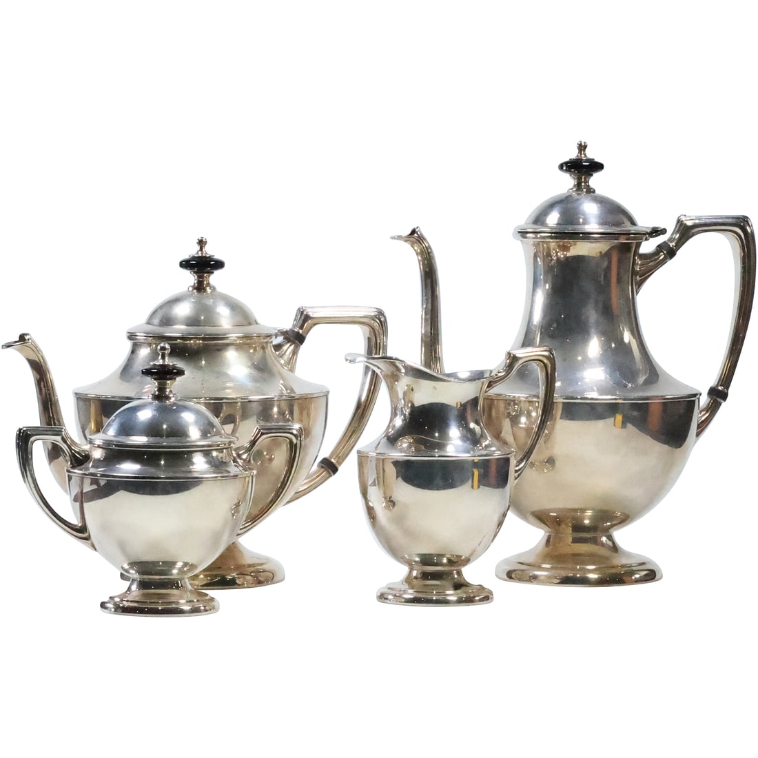 4 Piece Cresent Silver Plate Tea Set (1 of 19)