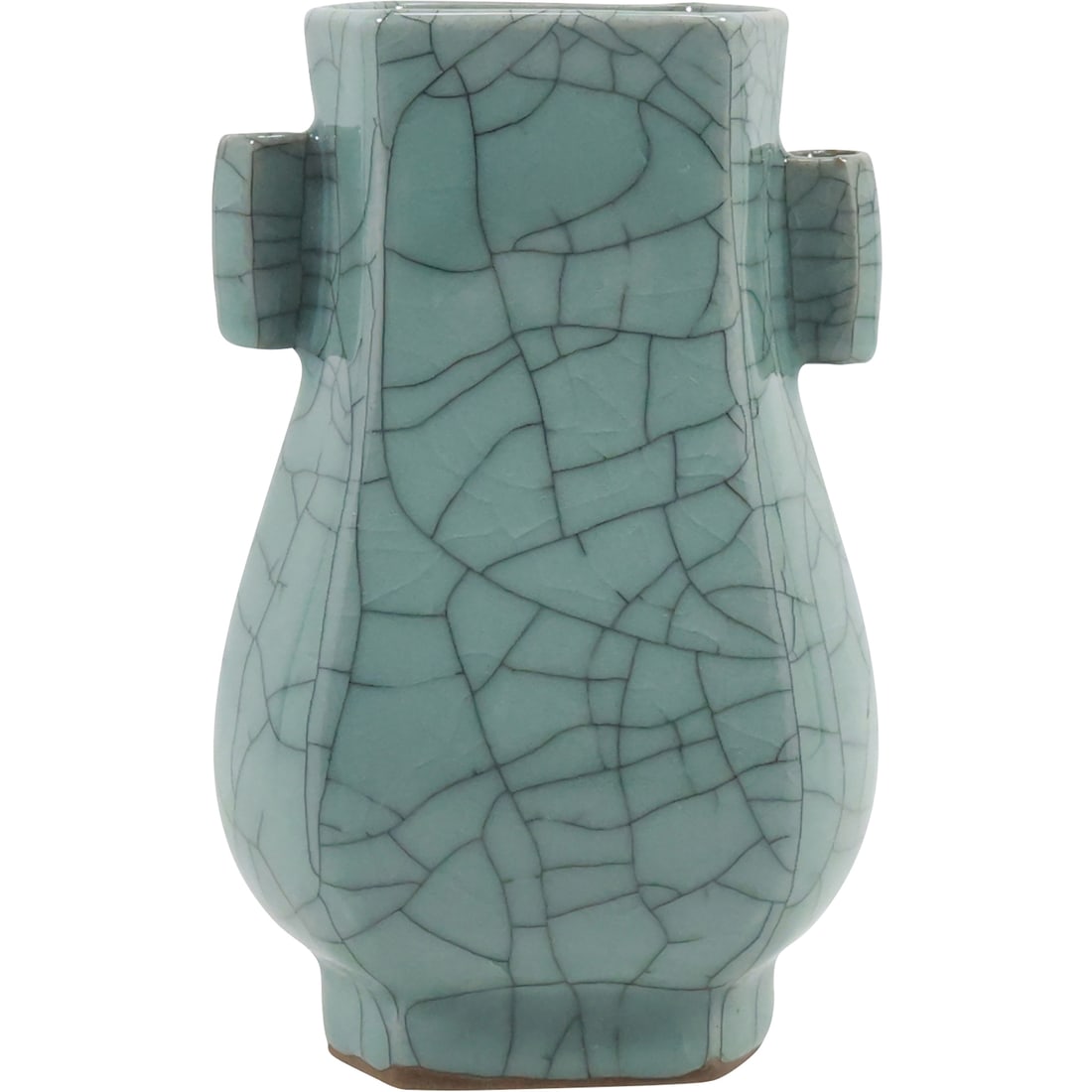 Chinese Green Celadon Vase Unusual Style with Handles 7 in. height x 4.25 in. wide (1 of 20)