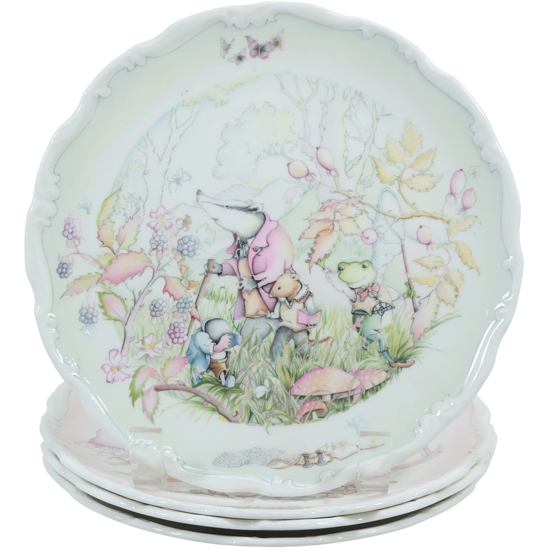 Set 4 Royal Doulton Porcelain Cabinet Plates "The Wind in The Willows" (1 of 19)