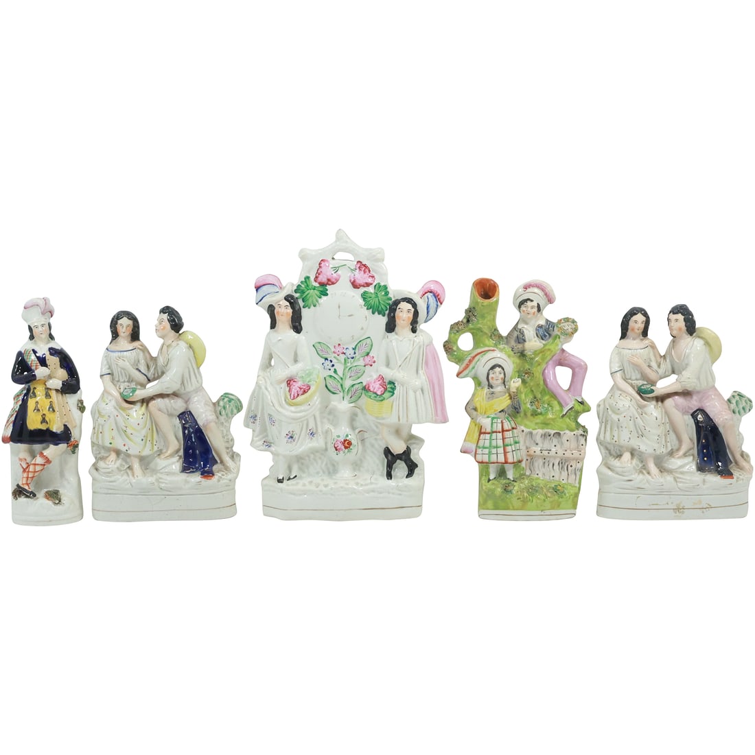 Estate Collection of 5 Assorted Antique 19th C. Staffordshire Figures and Groupings (1 of 20)