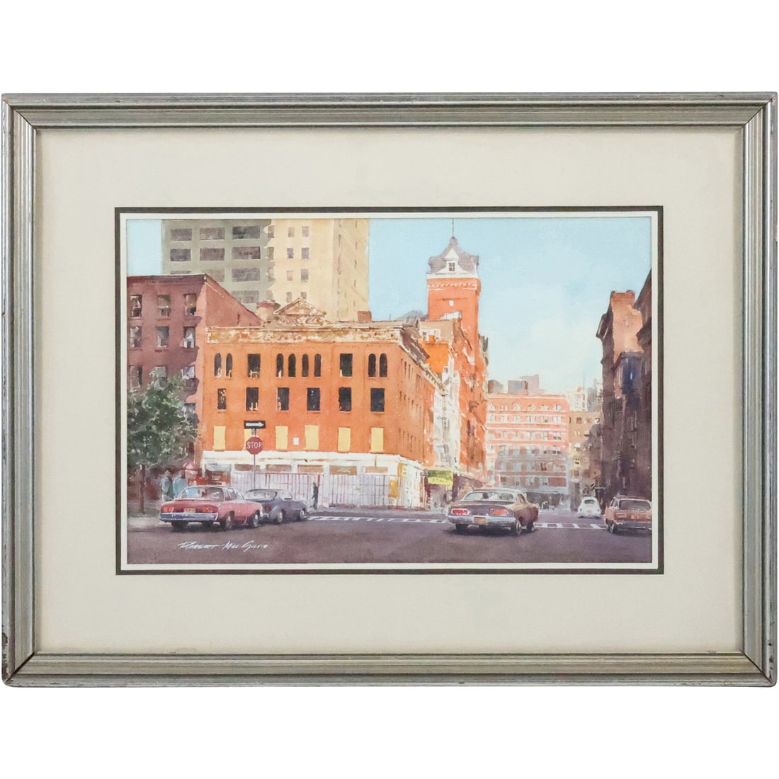 Robert MacGillis; 20thC. American Watercolor Lower West Side Signed (1 of 20)