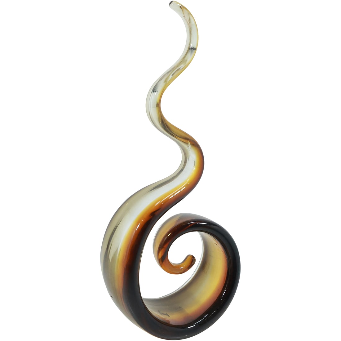 Tall Murano Italian Art Glass Curl Sculpture 12.5 inches height x 5 inches wide (1 of 20)