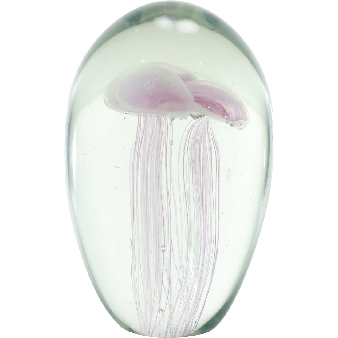 Unique "Jelly Fish" Internal Art Glass Paperweight Sculpture 7.5 in. height x 4.5 in. (1 of 20)