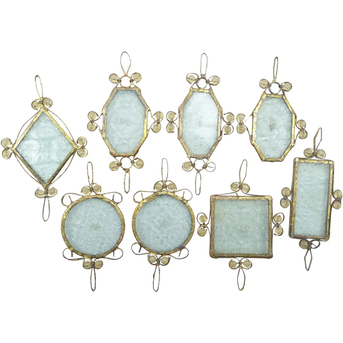 8 Assorted Vintage French Metal and Glass Decorative Ornaments (1 of 15)