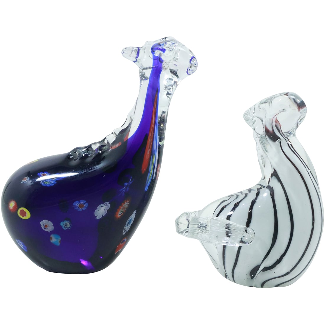 2 Murano Italian Art Glass Animal Figures Statue Sculptures (1 of 20)