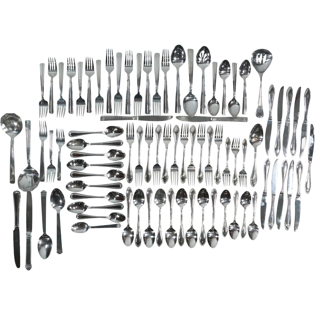 81 Pcs Flatware, Several Assorted Companies - See Pictures for Item Count: 81 Pcs Flatware, Several Assorted Companies - See Pictures for Item Count. size: size ranges from 6 in. to 8.5 in.