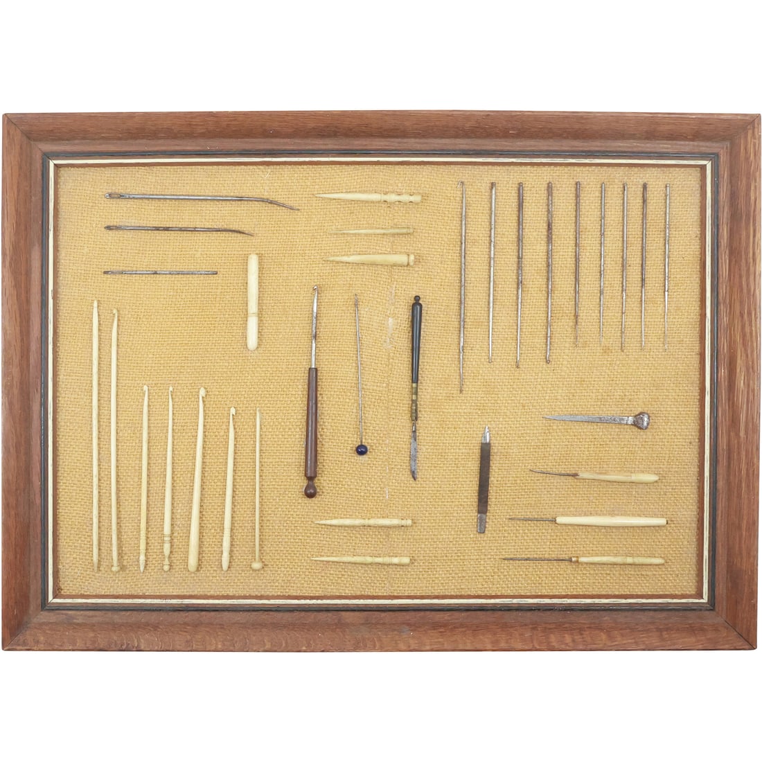 Framed Collection of Vintage Knitting Tools - Nice Assorted Variety (1 of 20)