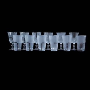 12 Nautica Modern Design Crystal Glass Barware: 6 Liquor Glasses & 6 Cocktail Stemware: 12 Nautica Modern Design Crystal Glass Barware: 6 Liquor Glasses & 6 Cocktail Stemware. size: 6x3.75 (6x glasses), 6.75x3.75 (6x stem glasses)