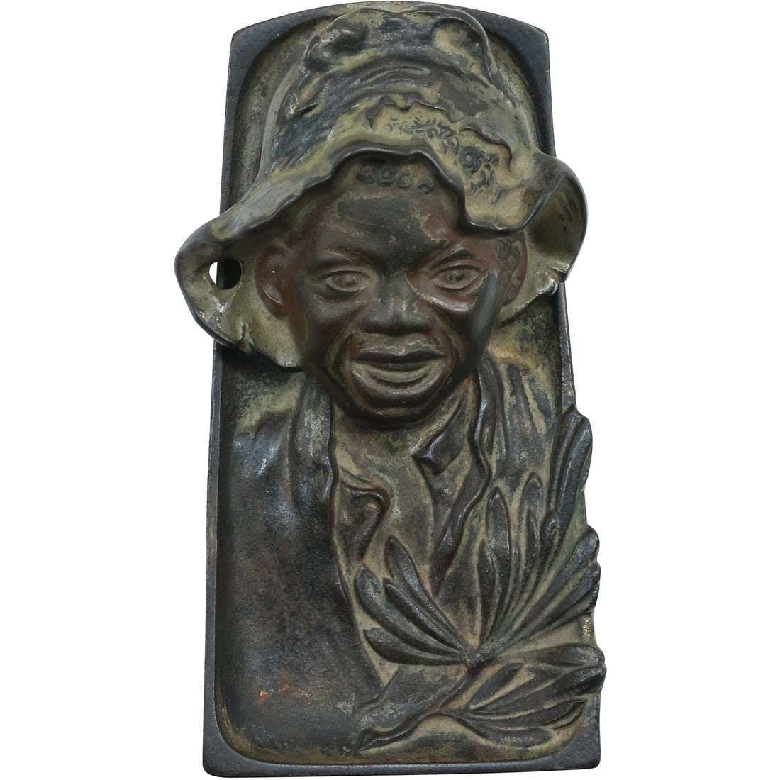 Johnny Griffin Black Americana Cast Iron Desk Top Inkwell with Porcelain Well 2.25 in. x 6 in. (1 of 20)