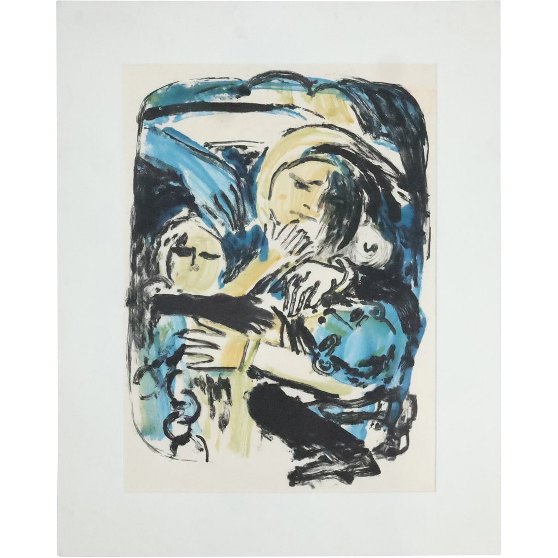 Vintage 3-Color Lithograph Figures Mid-Century Modern (1 of 20)