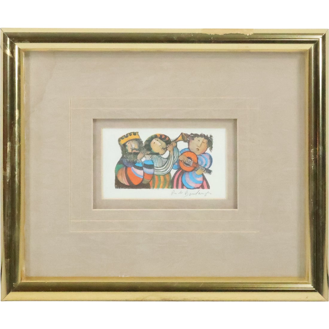 Graciela Rodo Boulanger (Born 1935) France, Framed Musicians Band Lithograph (1 of 16)