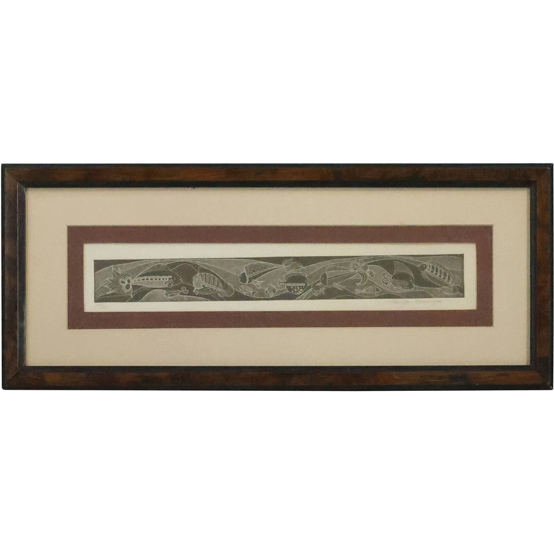 Jennifer Benninger, Vintage Lithograph Tropical Fish Pencil Signed #102/200 (1 of 13)