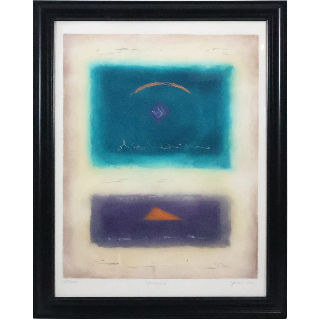 James Cox, Modernism Lithograph "Omega II" Pencil Signed #149/200, Framed (1 of 20)