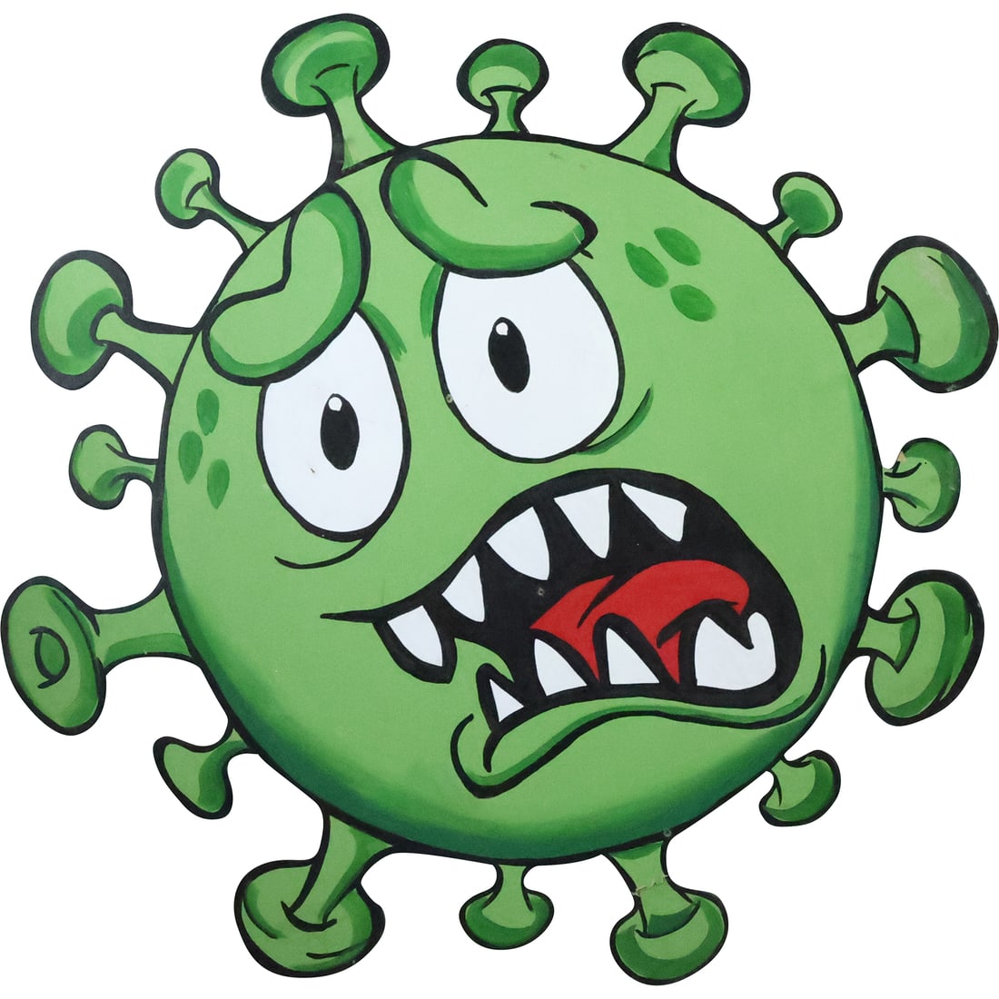 Large GREEN GERM Oil Painting on Wood Board 47.5 inches x 46.5 inches (1 of 20)