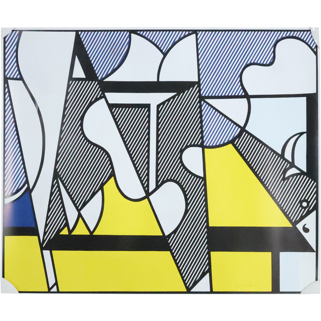 Roy Lichtenstein , Cow Triptych "Cow Going Abstract" Pop-art Lithograph Print 23.75 in. x 28.75 in. (1 of 20)