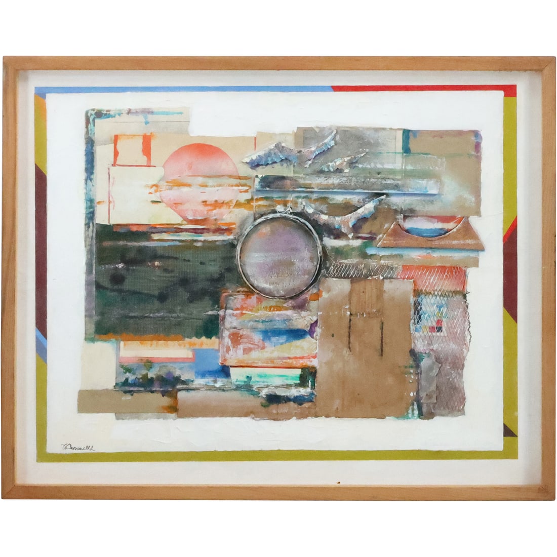 Victor Cassanelli 1920-1990 New York, 1960s Mixed Media Collage Abstract Painting, Signed, Framed (1 of 20)