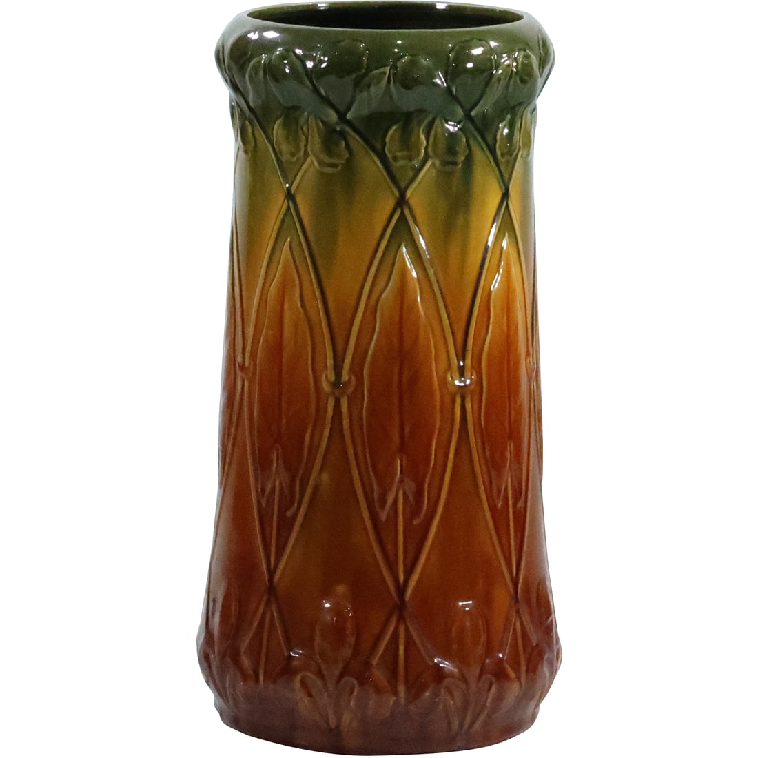 Majolica Pottery Umbrella Stand / Floor Vase 22.5 inches height x 11.5 inches wide (1 of 20)