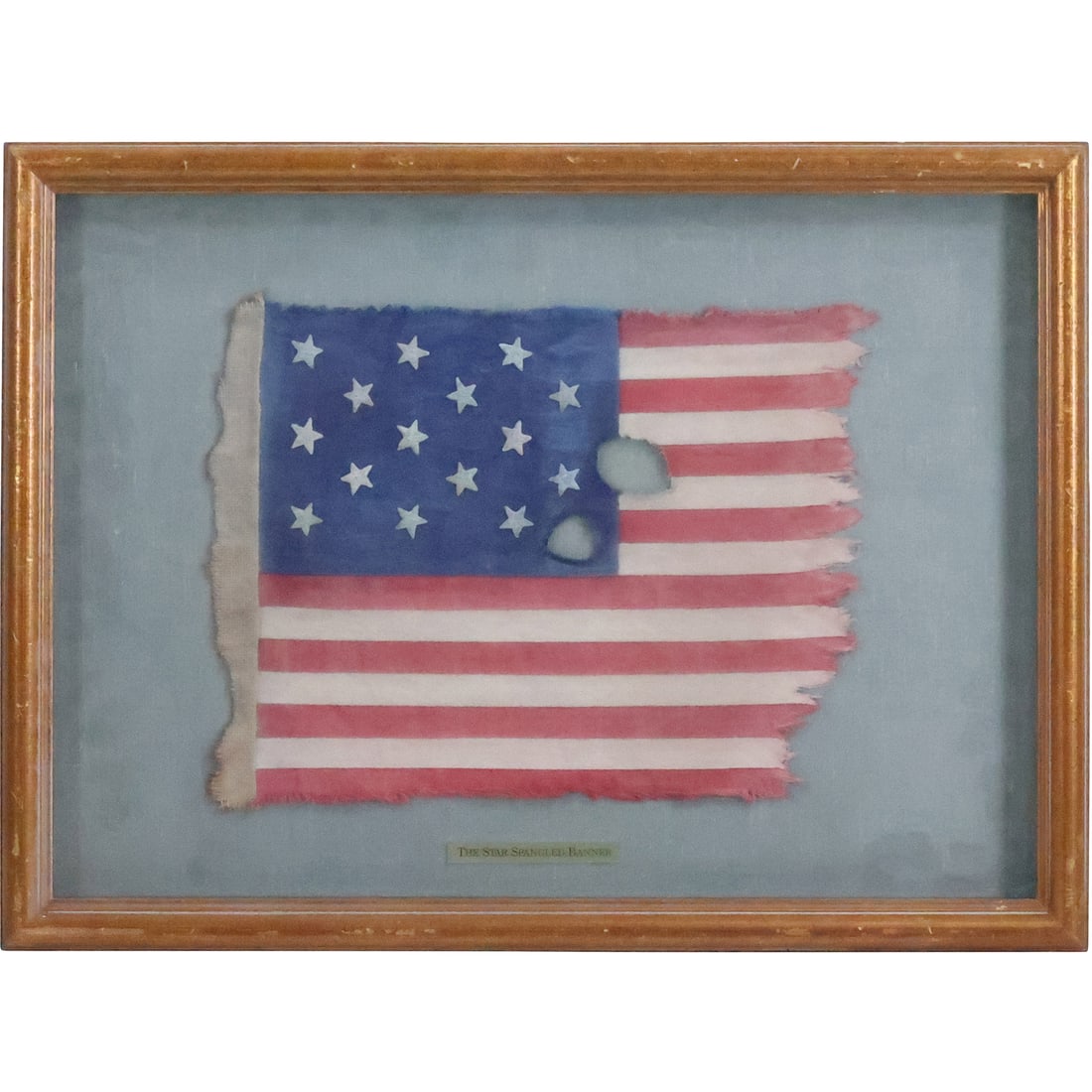 15 Star + 15 Stripe The Star Spangled Banner Framed American Flag Certificate on Verso (1 of 20)