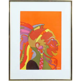 MILTON GLASER Lithograph "Life" Magazine Cover "Return of the Red Man" Pop-Art: This is a stunning original offset lithograph of the iconic December 1, 1967, LIFE magazine cover, designed by the acclaimed American pop artist Milton Glaser. Titled "Return of the Red Man," this cov