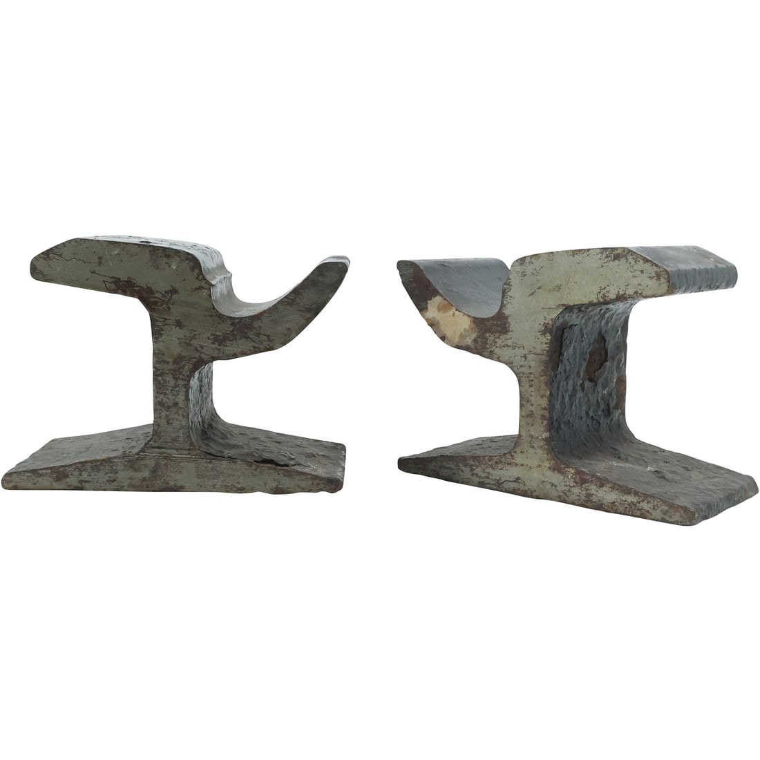 Unique San Francisco Cast Iron Cable Car Rail Bookends: Unique San Francisco Cast Iron Cable Car Rail Bookends. size: 4.5x6