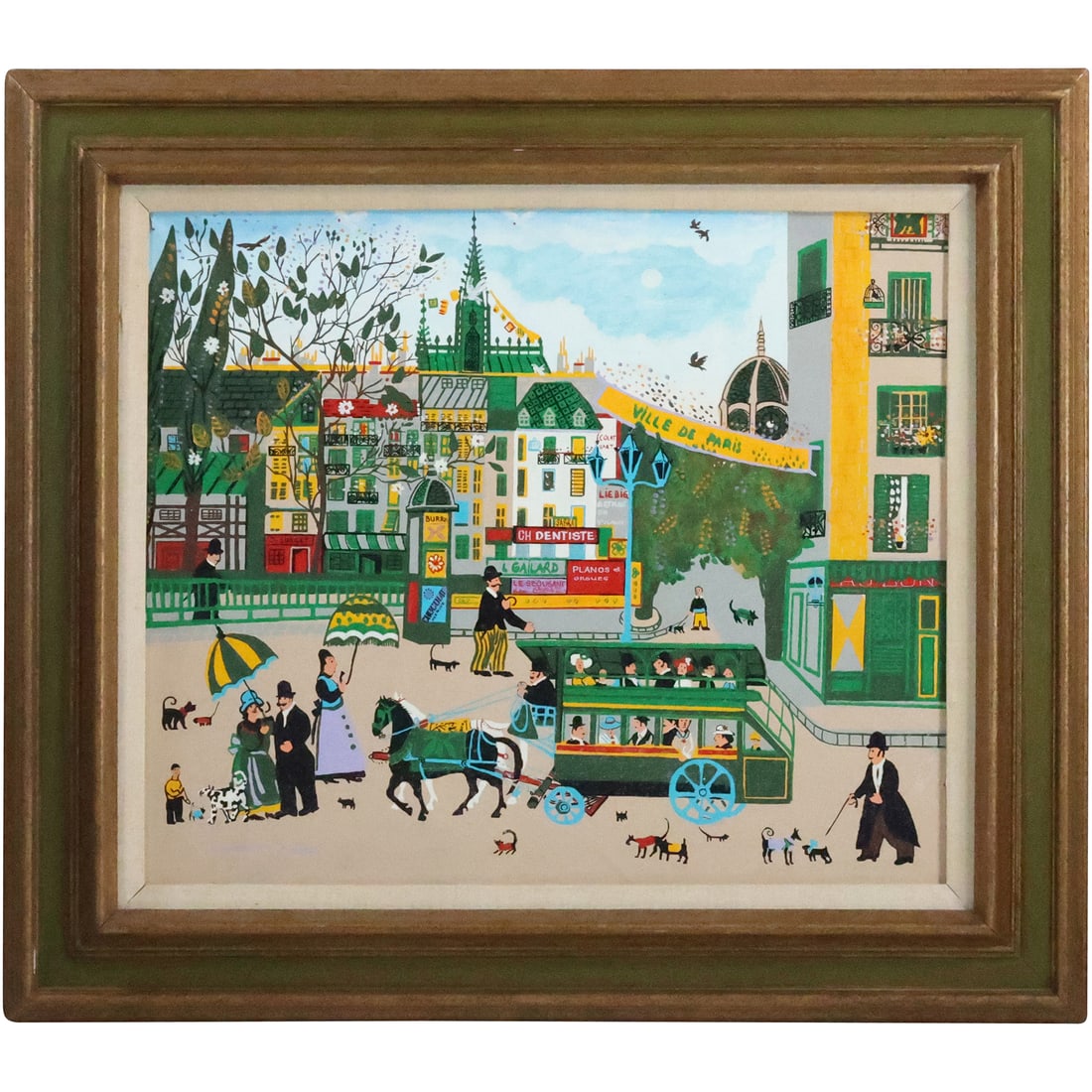 Signed Sibinovigh 1973 Paris, French Folk Art Gouache Painting Manner of Delacroix (1 of 20)