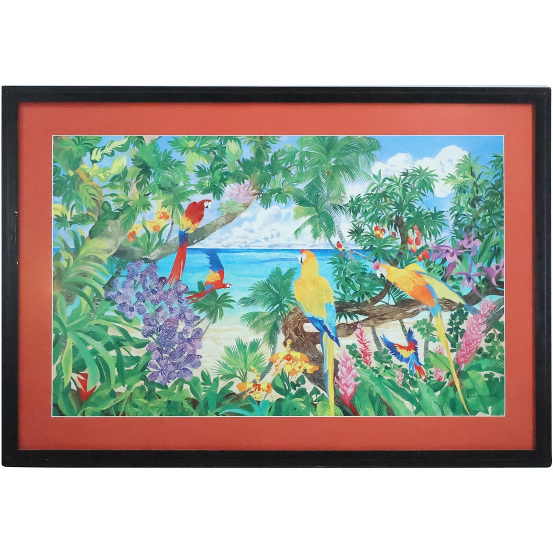 [2] Eileen Seitz, Colorful Tropical Lithographs: Summer's Song, Key Lime Limbo, both Framed (1 of 20)