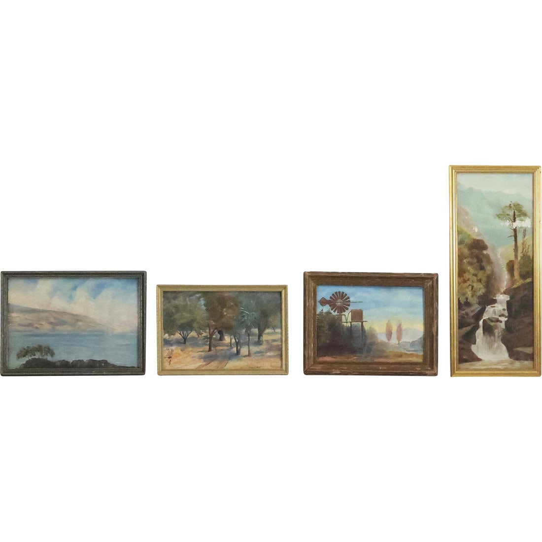 Estate Grouping 4 Assorted Vintage Oil on Board Paintings Landscapes (1 of 20)