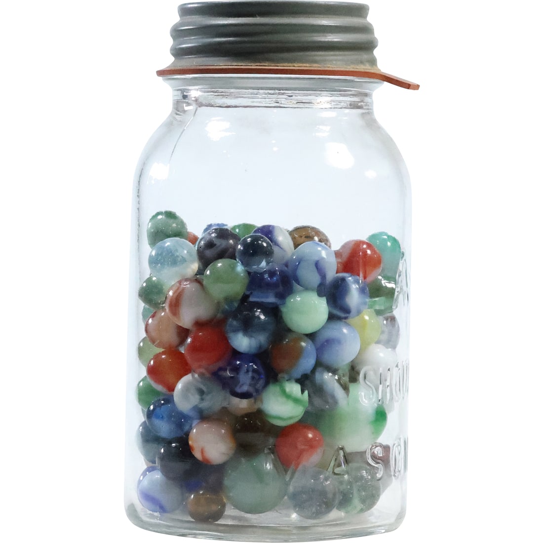 Mason Jar of Colored Marbles (1 of 20)