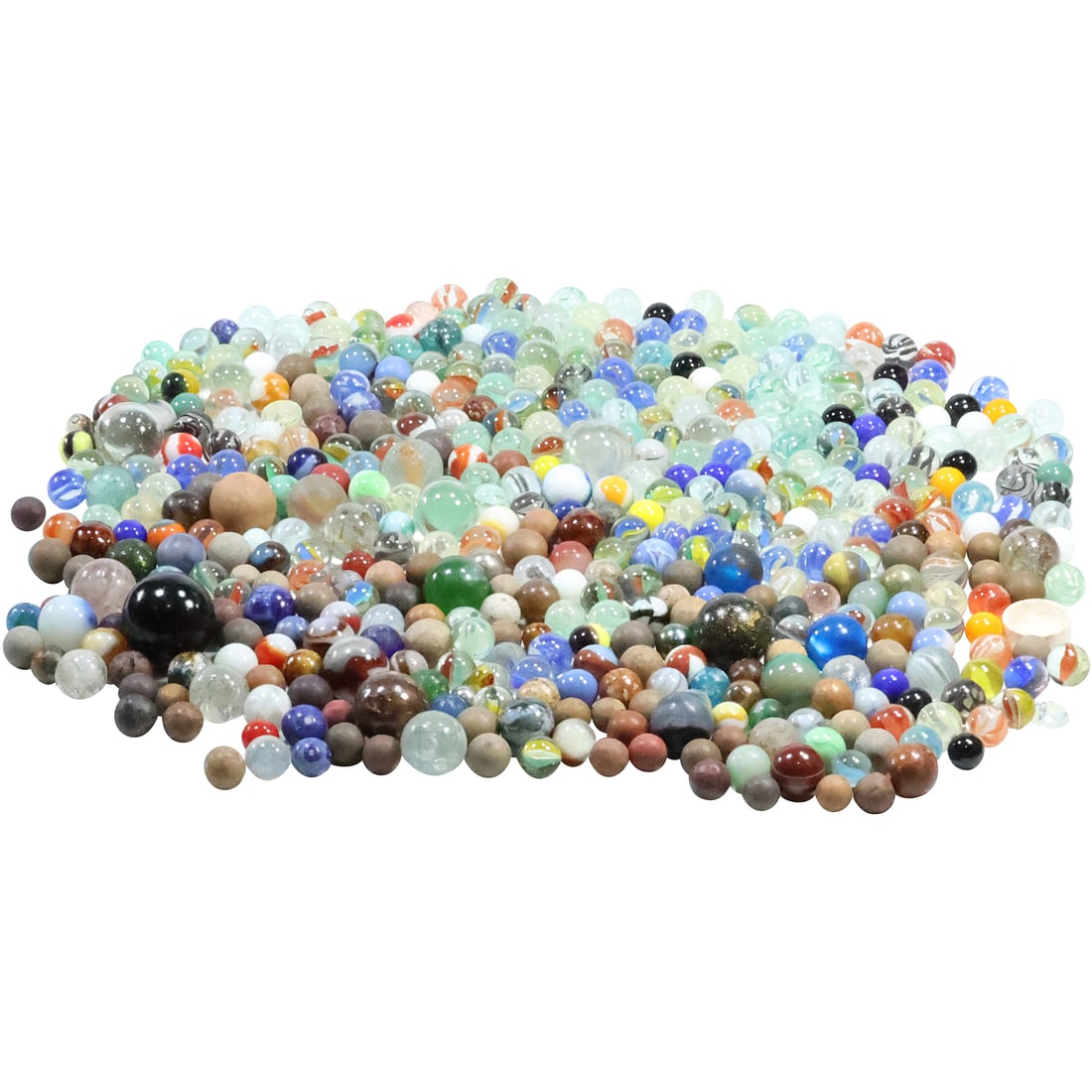 Estate Group Lot of Assorted Colored Marbles in a Mason Jar (1 of 20)