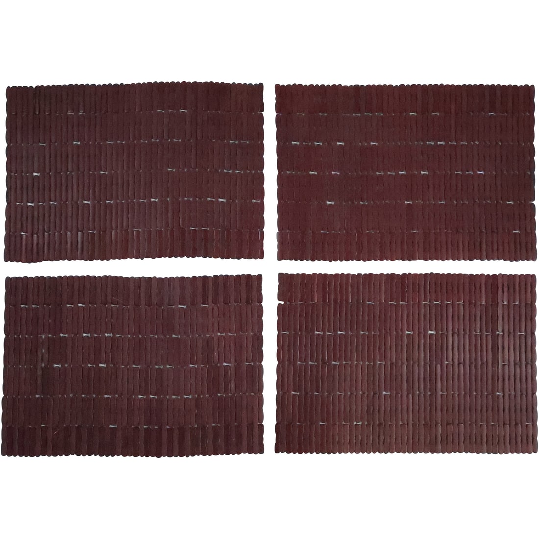 4 Wooded Rows of Slats Place Mats 12 in. x 17.25 in.: 4 Wooded Rows of Slats Place Mats 12 in. x 17.25 in. size: 12 x 17.25