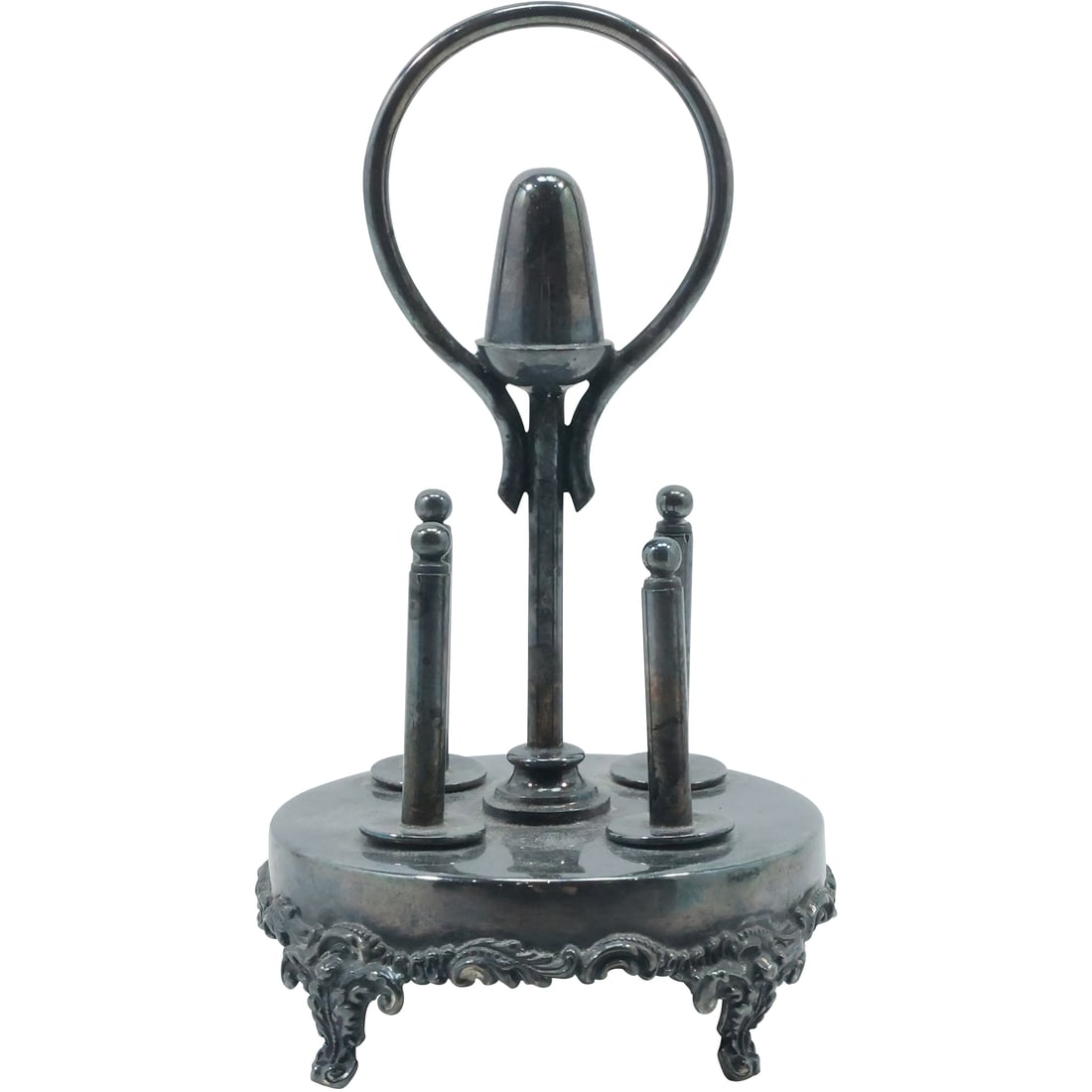 Unique Meriden Silver Plate Swing Spool Bobbin Holder and Silver Plate Napkins Holder (1 of 20)