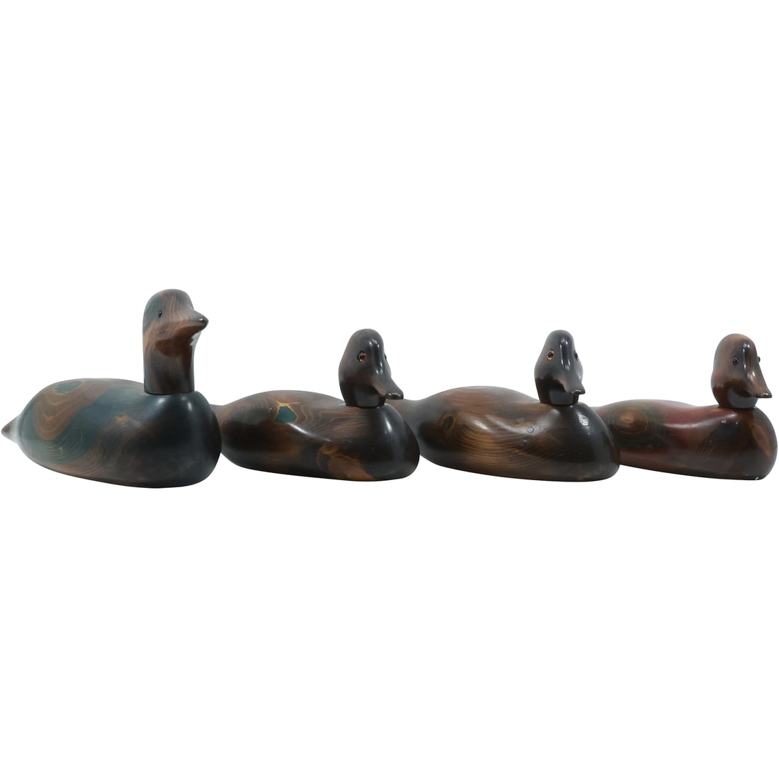 4 Assorted John E Bundy, Bundy & Company, Carved Wooden Duck Decoys (1 of 20)