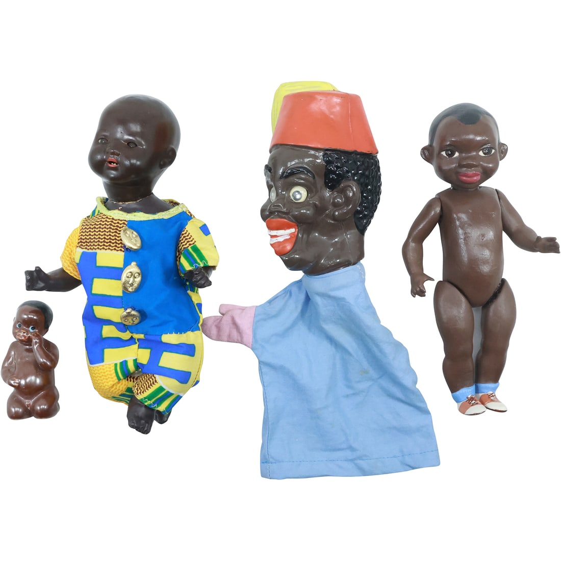 4 Assorted Black Americana Ceramic Dolls, Figures, Hand Puppet (1 of 20)