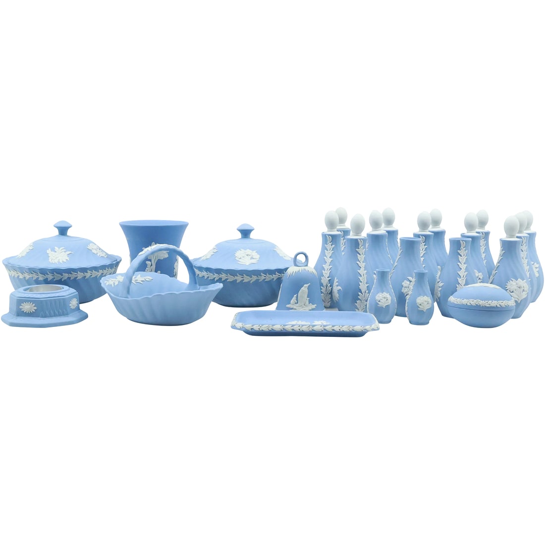 23 Assorted WEDGWOOD Dresser Top Accessories Perfume Bottles, Boxes, Trays, More (1 of 20)