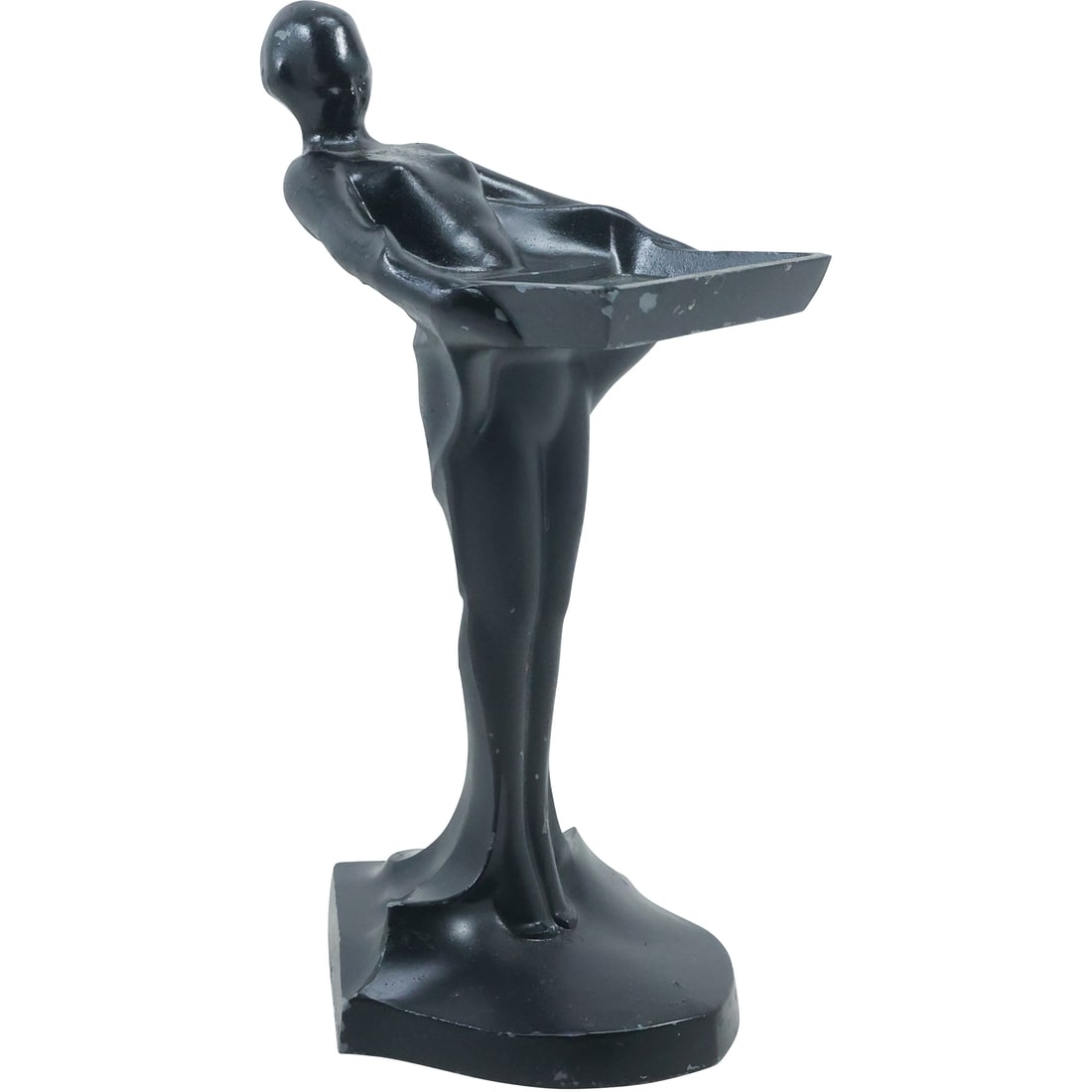 Original Frankart Art Deco Standing Woman Holding Card Tray 9.25 inches height x 5.25 in. wide: Original Frankart Art Deco Standing Woman Holding Card Tray 9.25 inches height x 5.25 in. wide. size: 9.25x5.25