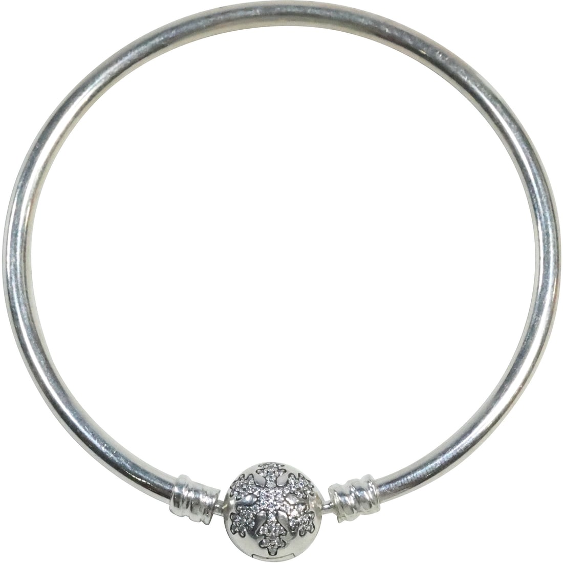 Pandora, Bracelet with Snowflake CZ Sparkles 2 3/8 inch diameter: Pandora, Bracelet with Snowflake CZ Sparkles 2 3/8 inch diameter