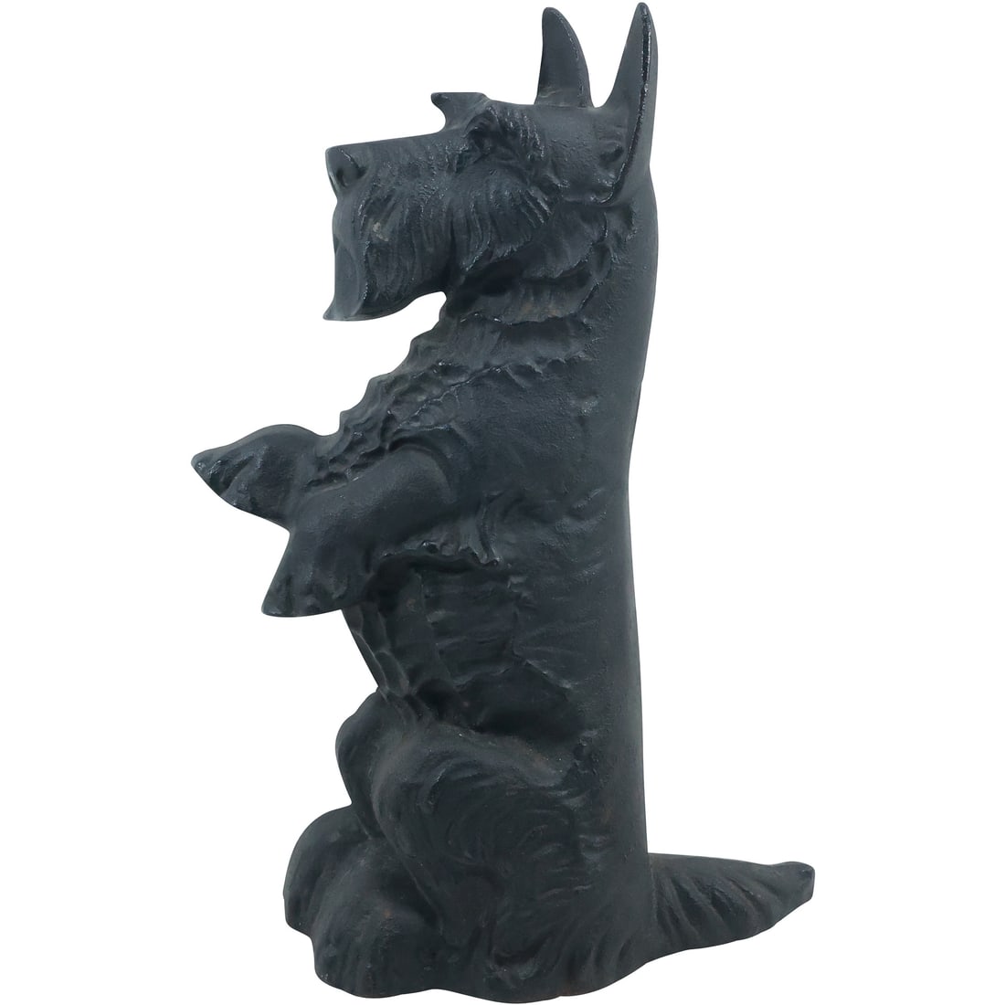 Novelty Cast Iron Upright Scotty Dog Doorstop in Original Black Paint 15.75 inches height x 10.5 in. (1 of 20)