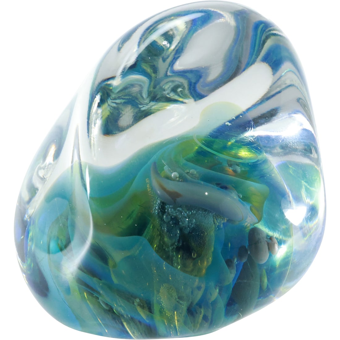 Quality Artist Signed Studio Art Glass Internal Decorated Paperweight (1 of 20)