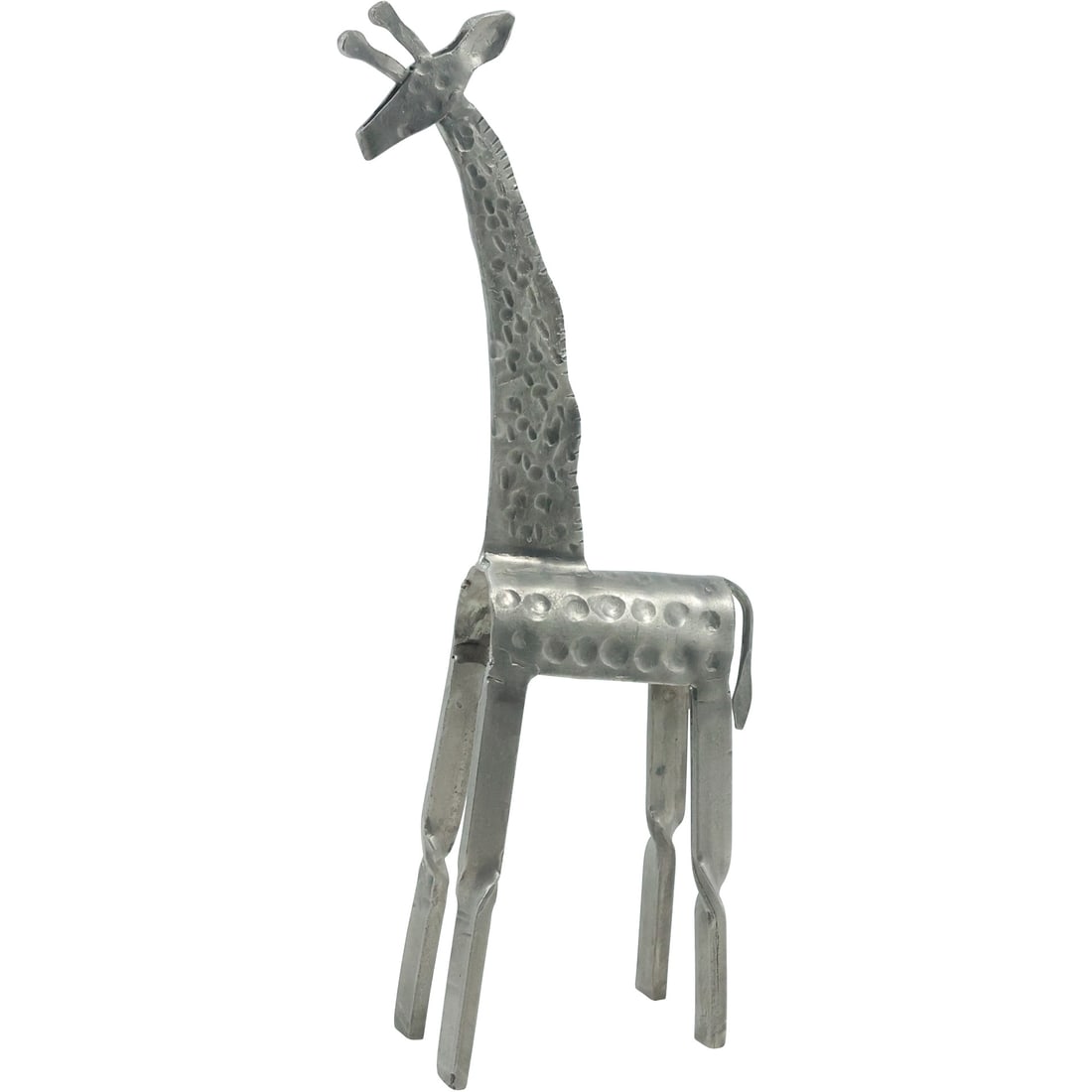 20th C. Folky Welded Aluminum Giraffe Sculpture 12.25 inches height x 5 in. wide (1 of 20)