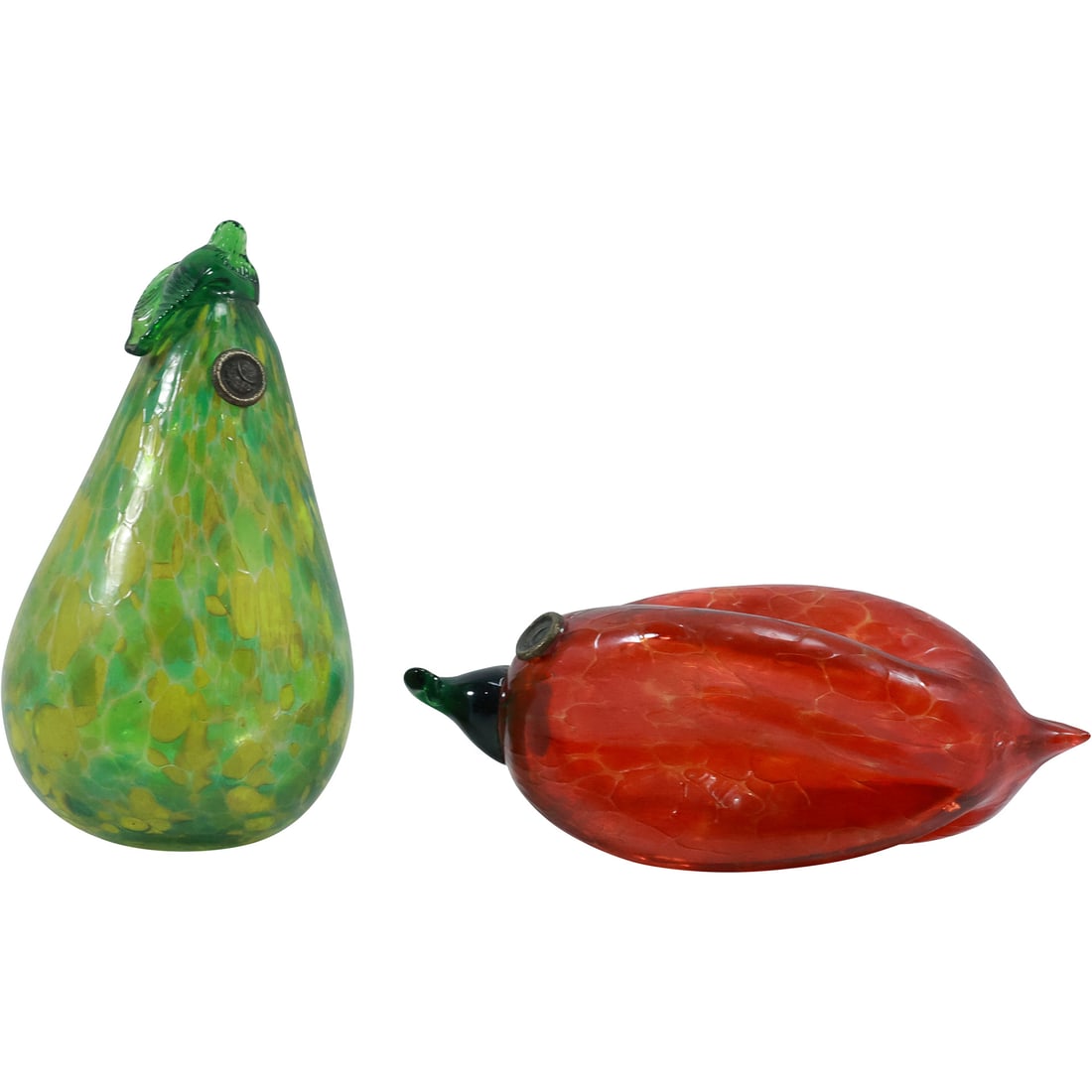 2 Large Art Glass "Pear" and "Pepper" Table Top Accessories (1 of 20)