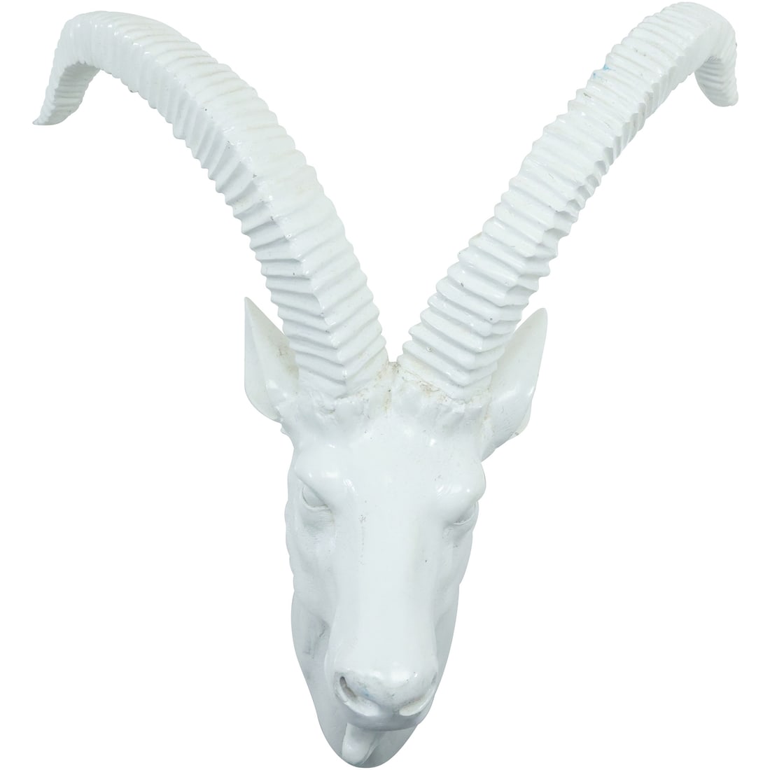 White Porcelain Wall Mount Gazelle Head 13.5 inches x 12.25 inches (1 of 19)