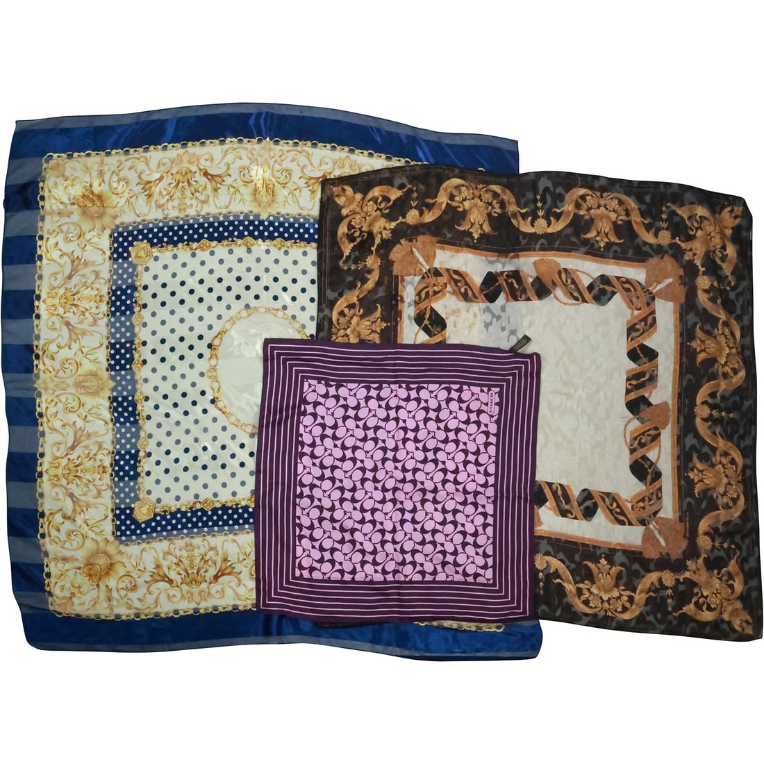 3 Assorted Designer Silk Scarves (1 of 20)